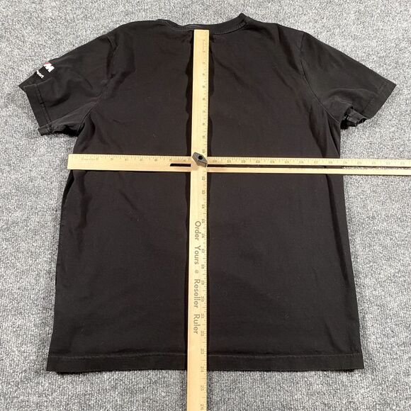 Puma x BMW Motorsport Mens Medium Graphic Print Slim Fit Racing Black Shirt - Picture 7 of 7